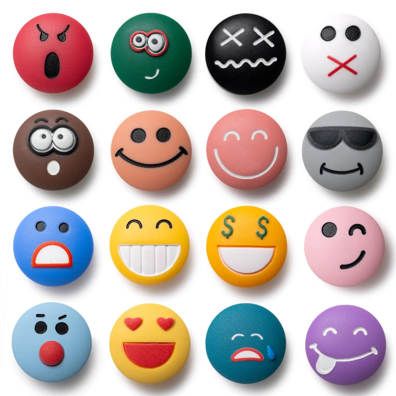 3D Emoji Cute Fridge Magnets for Locker, Colorful Smiley Face Strong Decorative Funny Refrigerator Magnets for Whiteboard, Kitchen, and Office