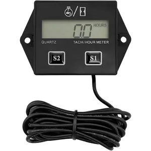 Small Engine Hour Meter and Digital Tachometer, Waterproof Inductive Tacho Gauge, Automotive Accessories for ZTR Lawn Mower Tractor Generator Motorcycle Chainsaw Marine