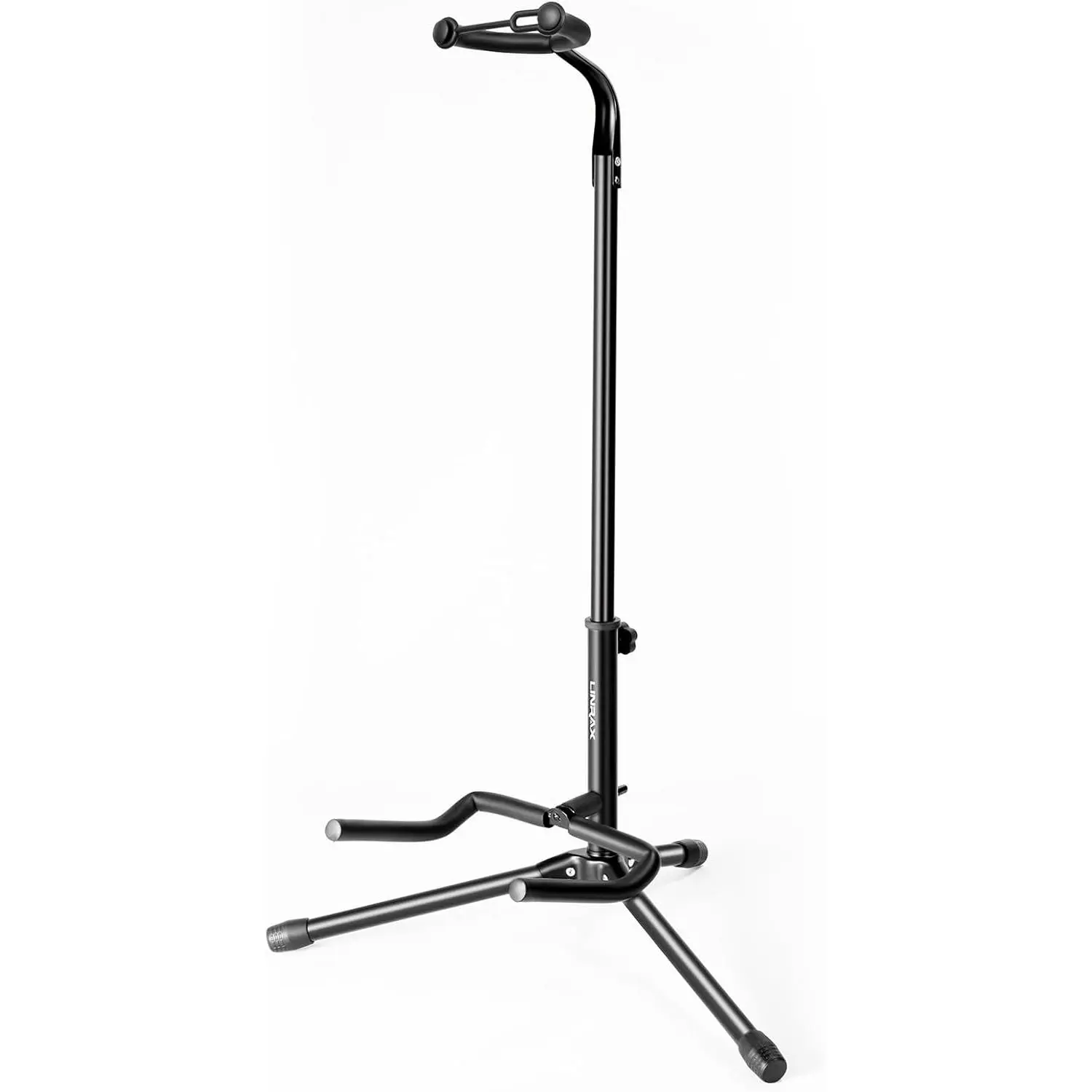 Guitar Stand with  Holder, Folding Guitar Stand, Adjustable Height, Non-Slip Rubber and  Arms, Universal Guitar Holder for Acoustic Classical Electric Guitar Bass, Tripod Guitar Rack