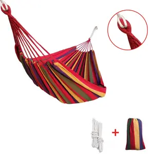 Universal Canvas Hammock for Men & Women, Anti-Rollover Single & Double Hammock, Portable Outdoor Camping Swing Hammock for Indoor, Backyard, Garden & Outdoor Use