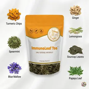ImmunoLeaf Herbal Tea Blend | Ginger, Turmeric & Botanical Tea