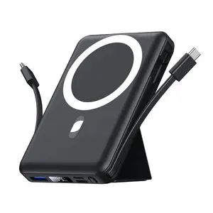 For Magsafe Battery Pack, 10000mAh Wireless Magnetic magnetic portable chargers 22.5W PD Fast Charging with USB-C Cable LED Display for Magsafe with Stand for Phone 16/15/14/13/12/Pro/Pro Max