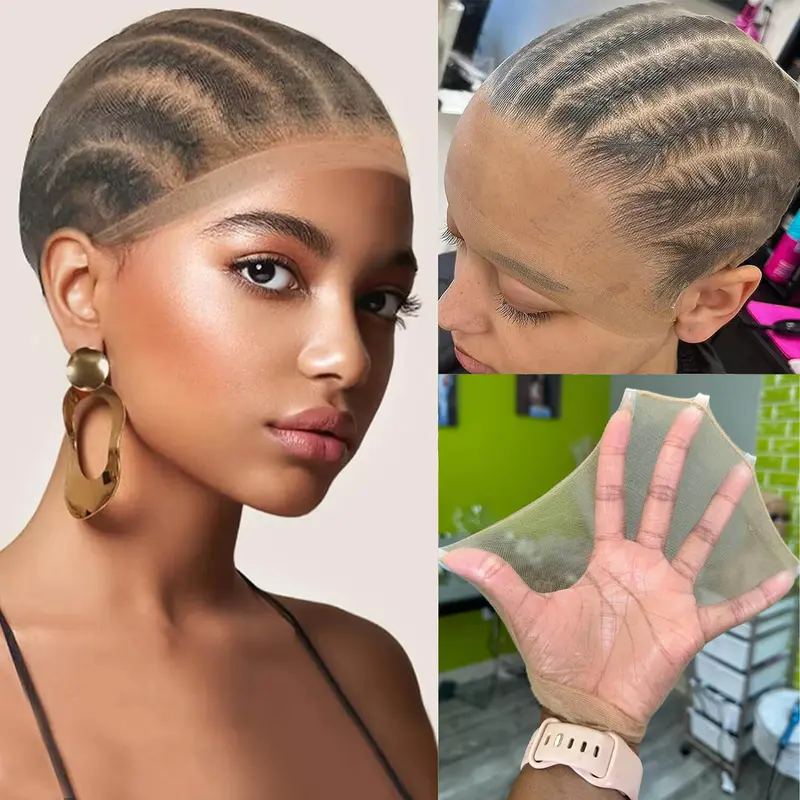 HD Stocking Wig Cap for Lace Fronts - Skinlike, Ultra-thin, Sheer Lace, Breathable, Stretchy Fit Beauty Hair Accessory for Daily Wear with Free Gift, Breathable Airflow