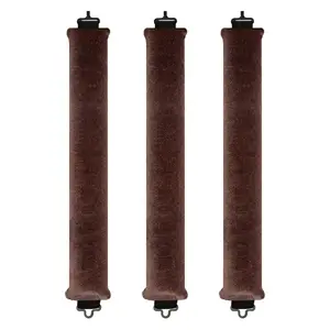 Overnight Heatless Hair Curler Blowout Rods , Heatless Curls Satin  Flexi Rods to Sleep in,Soft Heatless Rod for All Hair Types (Brown, Pack of 3)