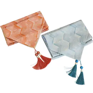 American European Modern Minimalist Light Luxury High Precision Jacquard Wave Table Runner