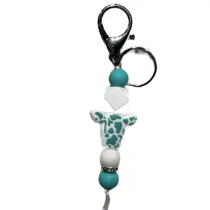 Cow print key chains