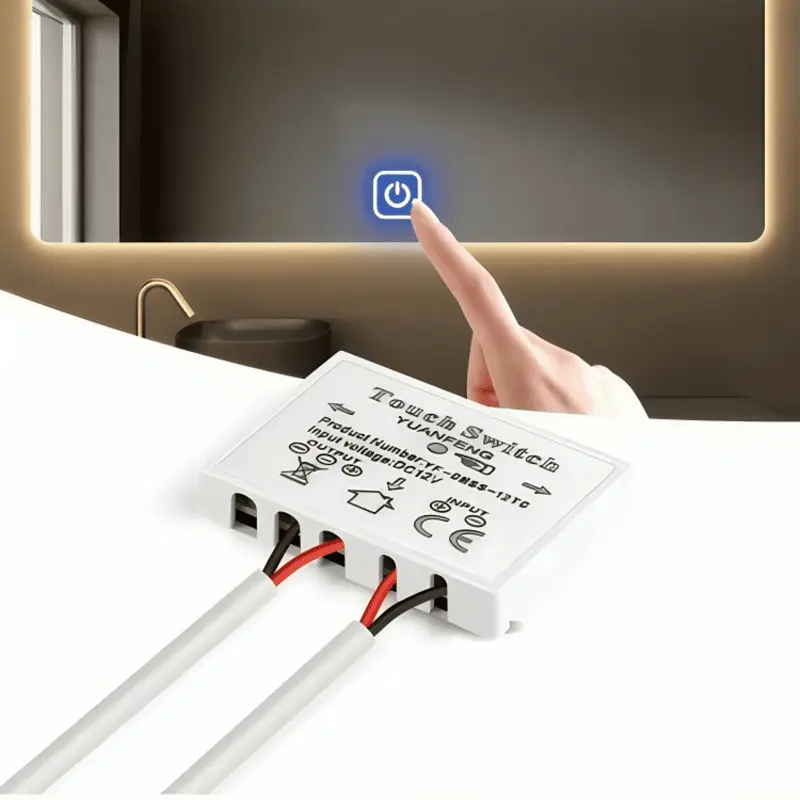 Professional 12V LED Touch Dimmer Switch – Adjustable Brightness for Bathroom Mirror and Backlight Light