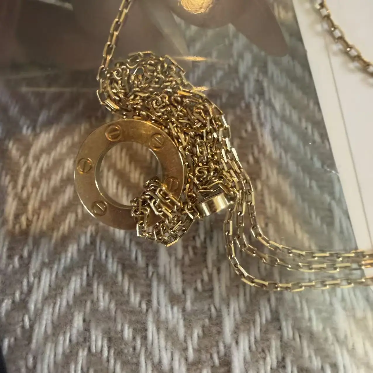 Pre-owned Cartier Metal Bag Accessories Love necklace