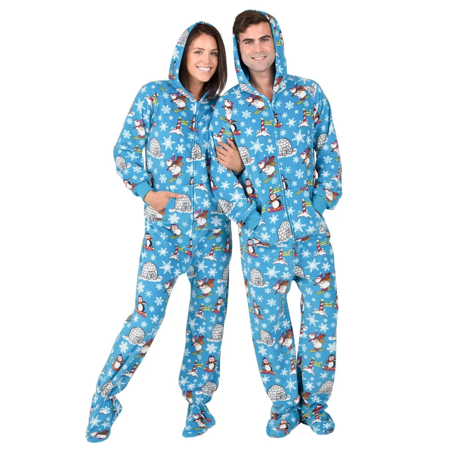 Winter Wonderland Adult Hoodie Fleece Onesie