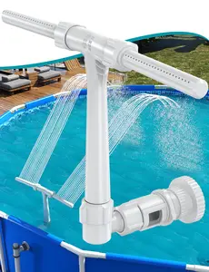 Adjustable Dual-Spray Waterfall Sprinkler Cooler - High-Pressure Fountain for Above-Ground, In-Ground Pools & Spas, Home Improvement Garden Water Feature for Outdoor Fun decor