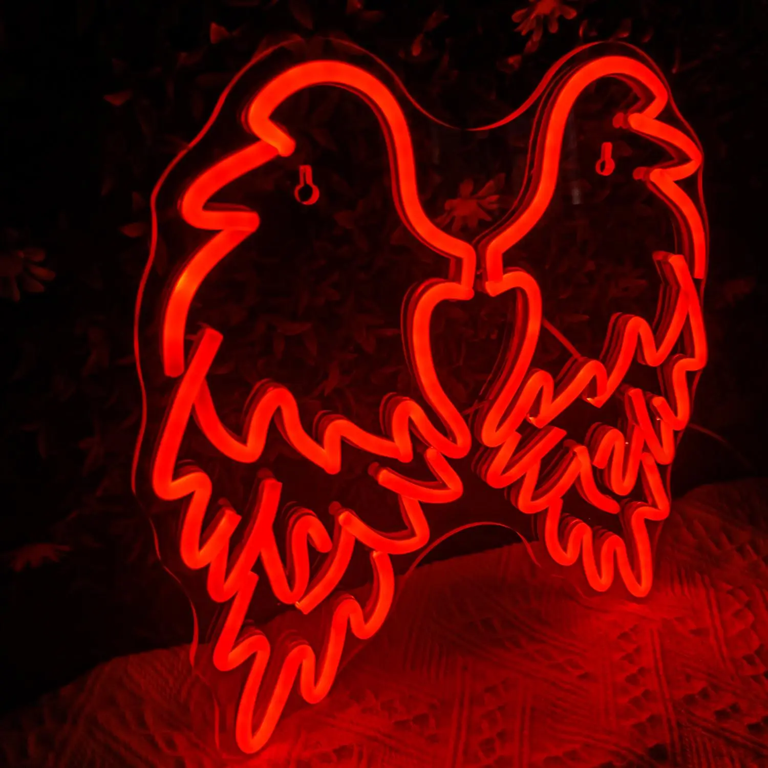 Wing Shaped Neon Sign, USB Plug Powered LED Neon Light, Wall Mounted Neon Sign for Home Room Decoration, Girls Room, Zoo, Amusement Park, Club, Led Mood Light, Atmosphere Lighting