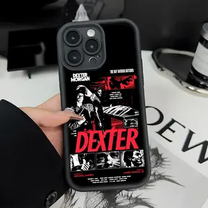 Retro Dexter Collage Phone Case TPU Shockproof Outdoor Cover for iPhone 17 Air 17 Pro 16 Pro 15 Pro Max 14 Plus 13 Pro 12 11 Pro XS Max X XR
