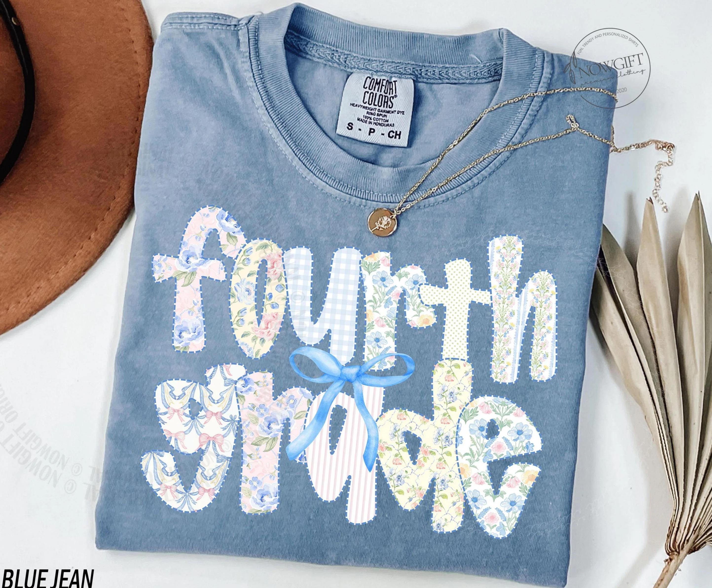 Comfort Colors Fourth Grade Teacher Shirt, Coquette Bow 4th Grade Team Shirts, Back to School TShirt, Elementary School TShirt,Teacher Gift