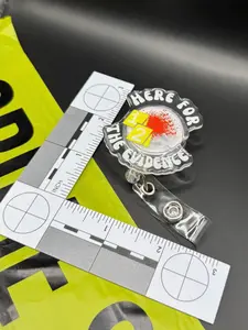 Here For The Evidence CSI Badge Reel: Acrylic & Resin