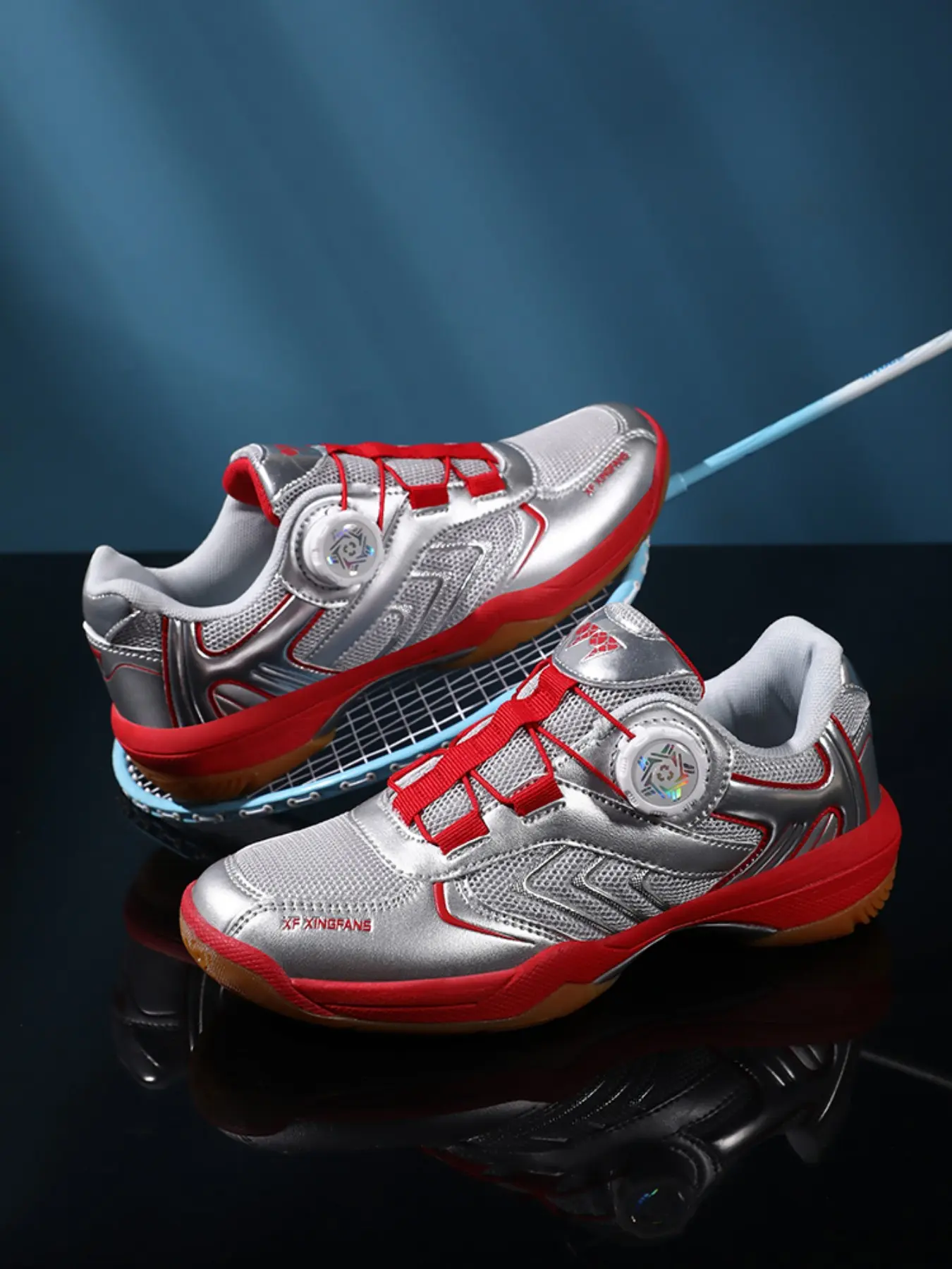 Unisex Badminton Shoes, Table Tennis Shoes, Volleyball Shoes, Tennis Shoes, Ideal for Matches, Training, Adjustable Buckle, Anti-Slip Durable