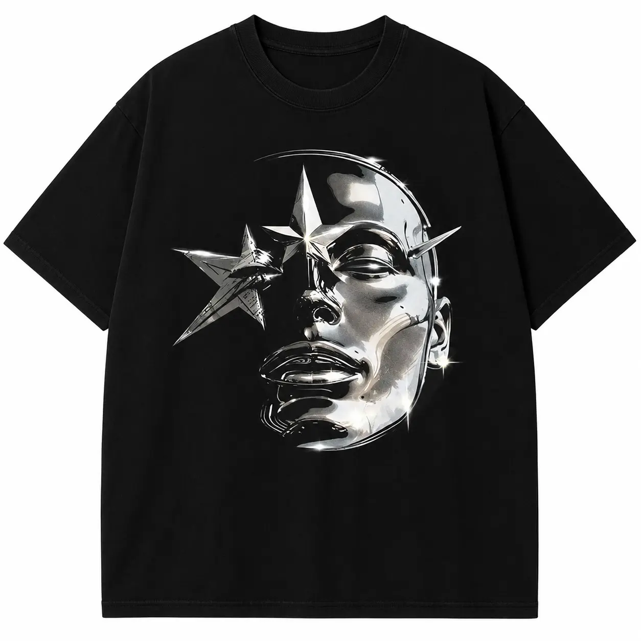 AugYew Unisex Graphic Tees, Cotton Y2k Oversized Vintage Short Sleeve Tshirt