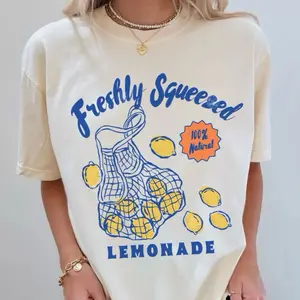 Lemonade Shirt, Lemon Shirt, Summer Fruit Tshirt, Italian Summer Shirt, Limoncello Shirt, Womens Graphic Tee, Retro Summer Shirt Womenswear Apparel Cotton Top