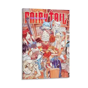 Fairy Tail Anime Canvas Poster, Trendy Wall Art for Bedroom, Living Room, And Family Room Decoration. Poster Canvas Wall Art For Bedroom Decor Bar Office Room Decor Gift