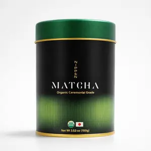Nippon Premium Ceremonial Grade Organic Matcha Powder 3.53 oz (100g) | USDA Organic | First Harvest Uji Japan | 100 Servings for Lattes, Smoothies & Baking