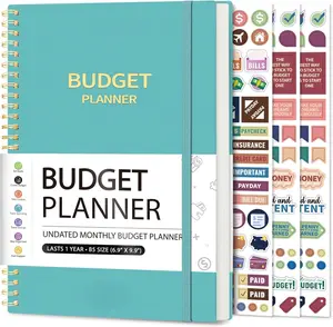 Budget Planner - Monthly Budget Book with Expense Tracker Notebook, Undated Bill Organizer & Finance Planner to Take Control of Your Money, Account Book to Manage Your Finances-Blue