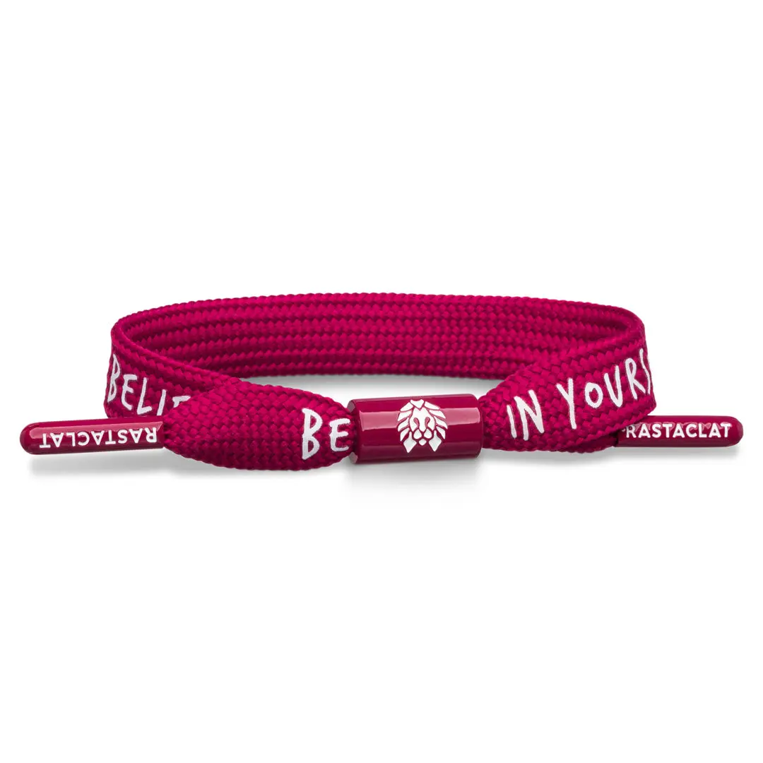 "Believe in Yourself" Printed Single Lace Bracelet