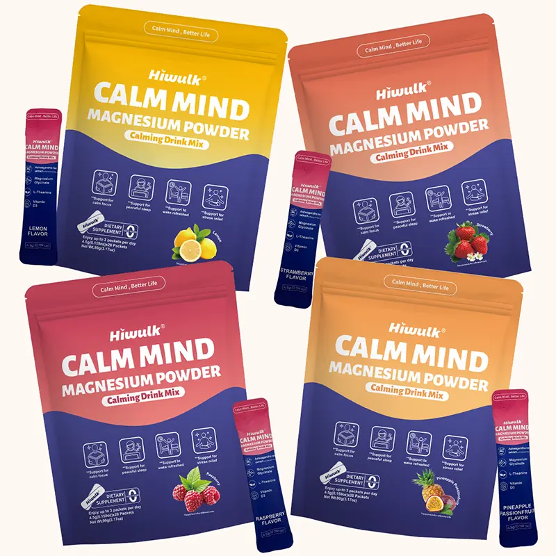 Hiwulk Dietary Calming Lemon Supplement Powder 4-Pack - 20 Servings ...