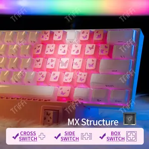 DigAura FlutterBloom OEM Profile IMD-Tech diy Keycaps 21-Key（only keycap, not include a keyboard）