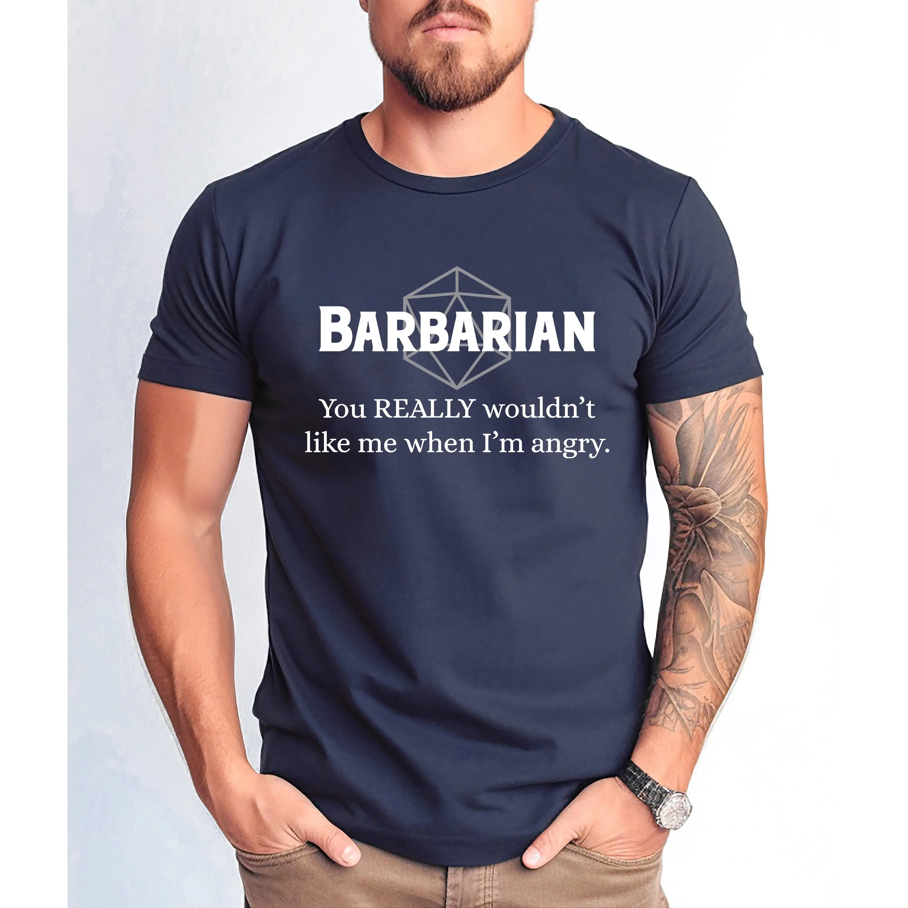 RPG Class Quote Barbarian Shirt, Tabletop Game Fantasy Adventurer Funny TShirt