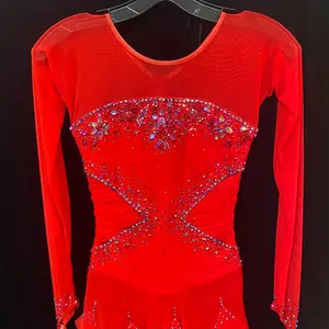 Red skating dress