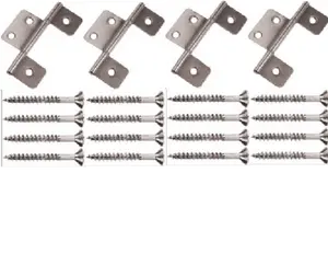Mobile Home/RV Brushed Nickel Interior Door Extended Leaf Hinge with Screws (4 Pack)
