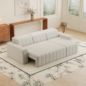 LKEPC Remote-Controlled Electric Reclining Sofa Bed Multifunctional Couch with Adjustable Pillows Water Oil Dirt Resistant Fabric for Living Room Convert into Leisure Chaise Longue Home Kitchen essential  every  home living room upholstered futon couch ex