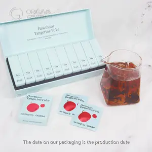 Hawthorn Tangerine Puer Tea 90g (3g×30pcs) One Piece Is Enough For Whole Day Hawthorn Sun Dired Tangerine Cooked Puer