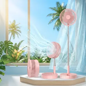 USB Charging Foldable Fan, Portable Adjustable Desktop Floor Dual Use, Four Speeds, Quiet Airflow, Compact Design, Ideal for Bedroom Office Outdoor