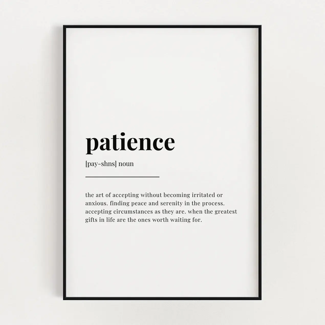Patience Definition Poster - Vibrant Home Decor - TikTok Shop