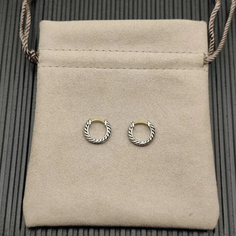 S925 Sterling Silver 11mm Cable Micro Hug Earrings - Unisex Circle/Hoop/Stud Earrings, Classic Retro Fashion Jewelry Gift for Fashion Accessories Enthusiasts, Circle Shape Earrings, Hoop Shape Earrings