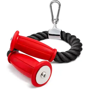 Tricep Rope | 30" Non-Slip  Attachment | Wrist   | Grip Strength & Forearm Activation |  & Commercial Gym Accessory | for  Machine &  Gym