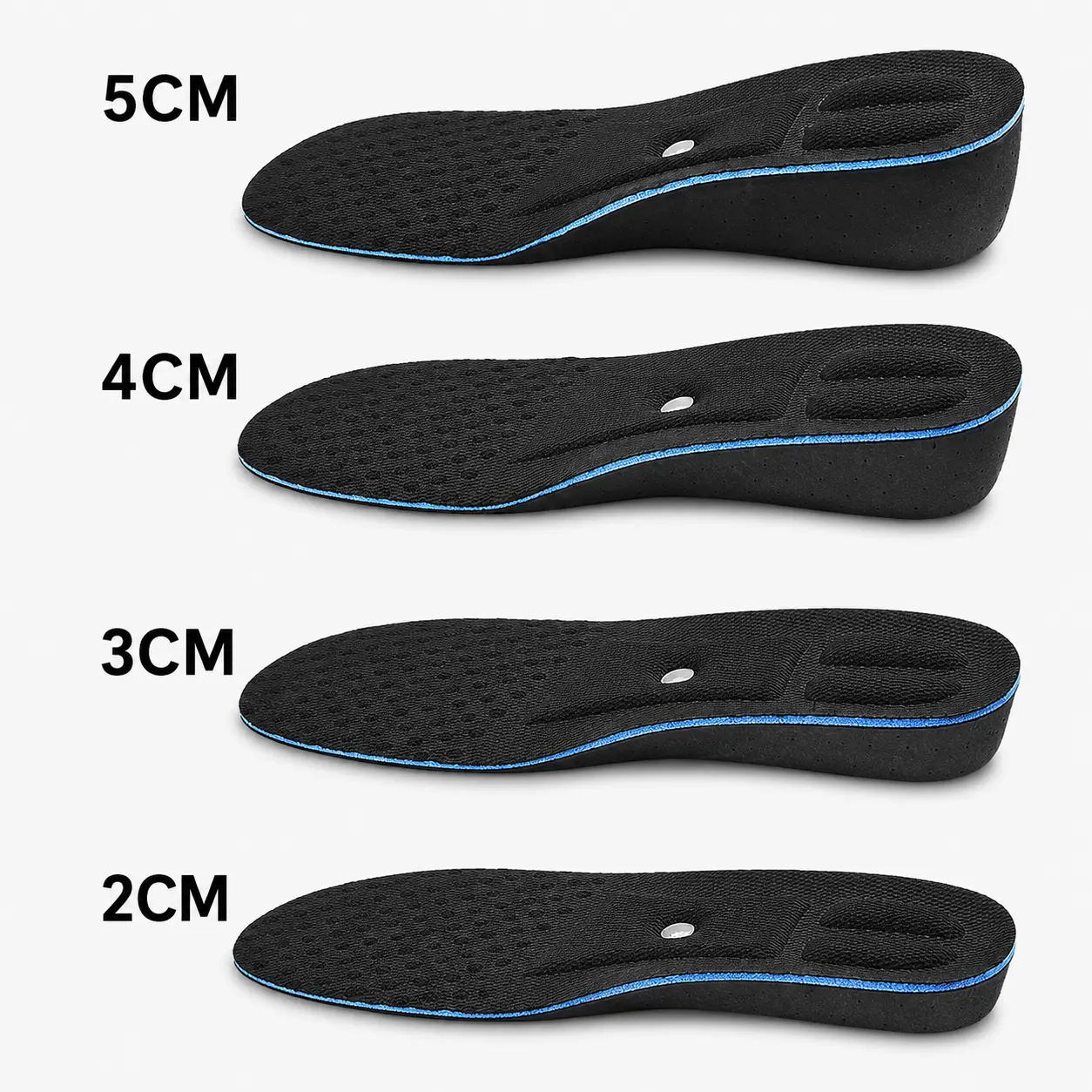 2-5cm Height Increase Insoles Magnet Templates Insole For Feet Arch Support Heighten Orthopedic Shoes Sole Pad