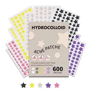Star Shaped Acne Blemish Patch, 600pcs/box Hydrocolloid Acne Cover Patch, Skin Care Product for Women & Men, Daily Skincare Product, Acne Spot Treatment