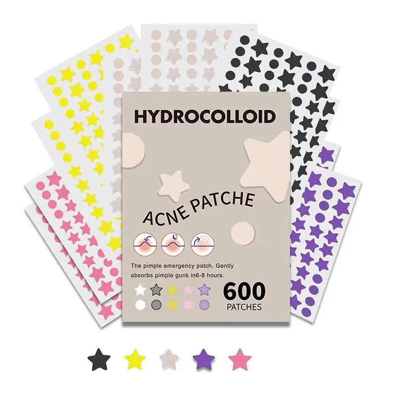 Star Shaped Acne Patch, 1 Box Hydrocolloid Acne Cover Patch, Skin Care Product for Women & Men, Daily Skincare Product for Acne, Acne Clearing Product