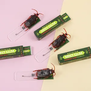 Simulated cockroach chewing gum prank toy for fooling people