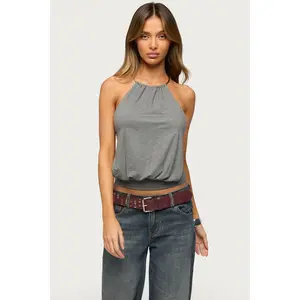 Damarey Chain Backless Halter Top