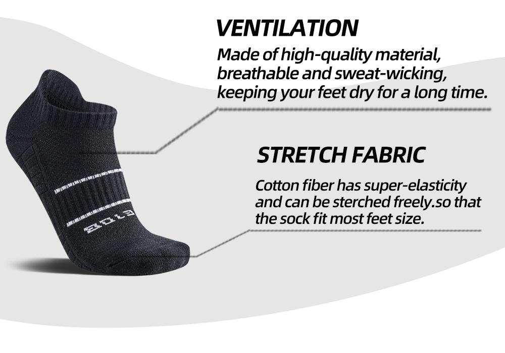 12 Pairs Professional Sports Socks for Men Women Ankle Socks with Cushioning Arch Support Cotton Moisture Wicking Odorless Durable for Basketball Running All Season Universal