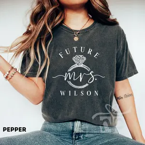 Personalized Future Mrs Shirt, Bachelorette Shirt, Engagement Gift for Her, Fiance Shirt, Custom Shirt, Bridal Shirt, Wedding Party Tees