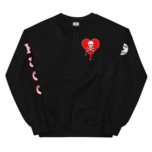 Skull red heart drips Unisex Sweatshirt