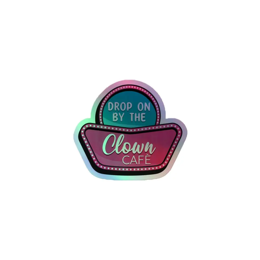 Cafe Holographic Sticker