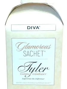 Tyler Candle Company - Glamorous Sachet - Diva fragrance - 4 sachet pouches Set Cleaner