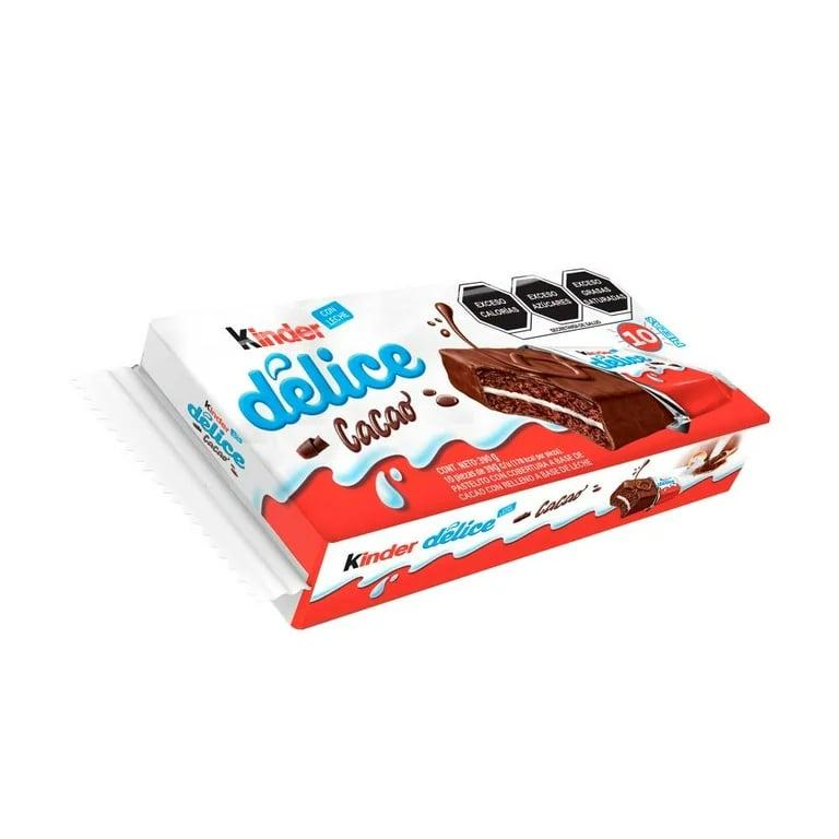Kinder Delice Cacao Pastelito Milk and Cacao Chocolate Snack 10 Pieces