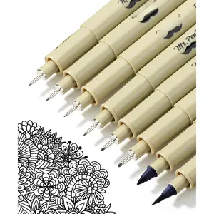 - Art s, Multiliners, Fineliner Ink s, Set of 8 Technical Drawing , Pigment , Fine Point, Black, , for Art Watercolor, Sketching,  Drawing, for  Journaling