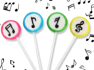 Music Theme Candy Lollipops - 24 Suckers Bulk Individually Wrapped - Music Themed Gifts - Tik Tok Candy - Music Party Favors - Classroom Student Candy Bags - Birthday Candy for Kids