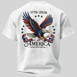 America 250th Anniversary Eagle T-Shirt, 1776–2026 USA Patriotic Graphic Tee, American Flag Bald Eagle Shirt, Fourth of July 250 Years Celebration T-Shirt, Patriotic USA Independence Day Tee t0330Father's Day Gift